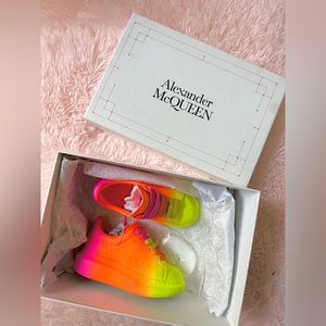 Pink, orange & yellow Alexander McQueen toddler size 26, 9 1/2 toddler American